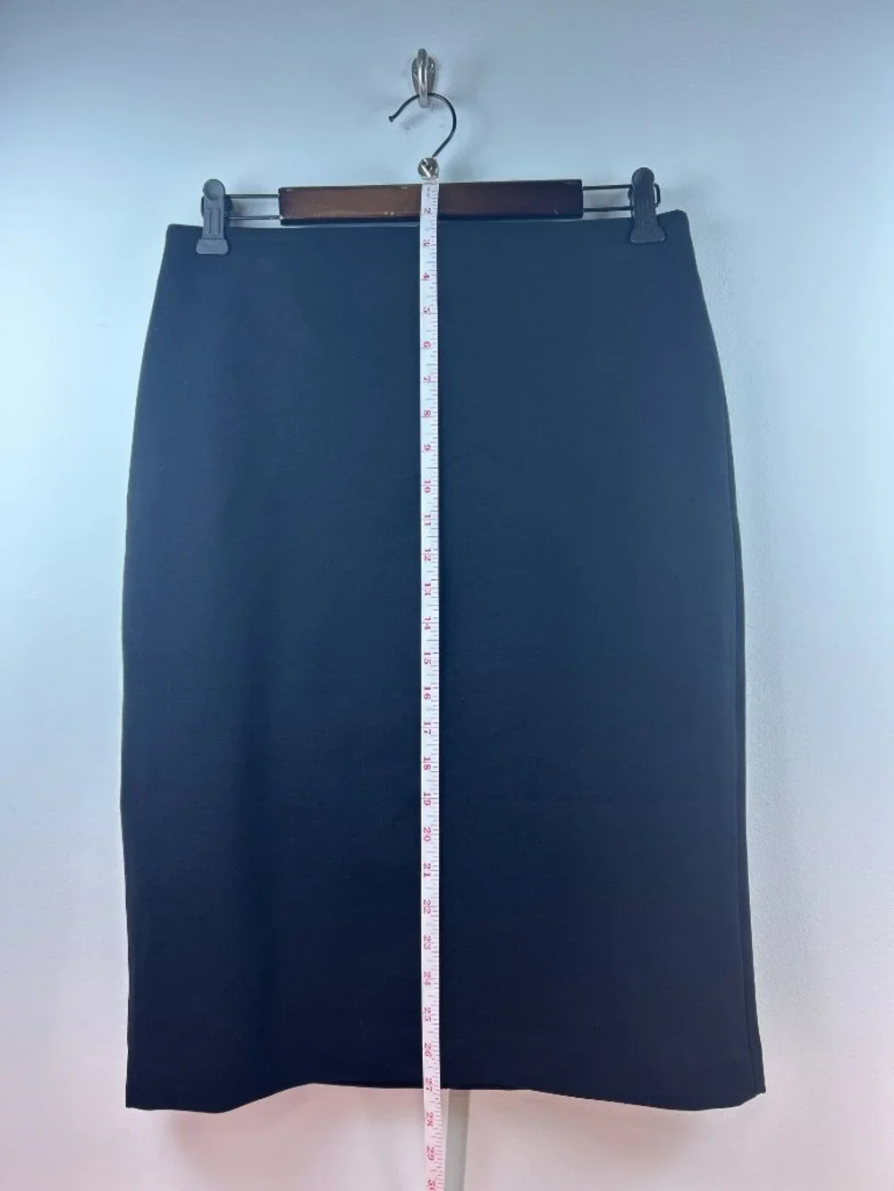 Spanx Black Ponte Pencil Skirt with Back Zip Size L